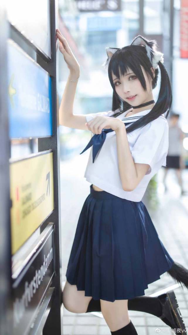 清甜兽耳小可爱,猫系jk女生,太有灵气了啦