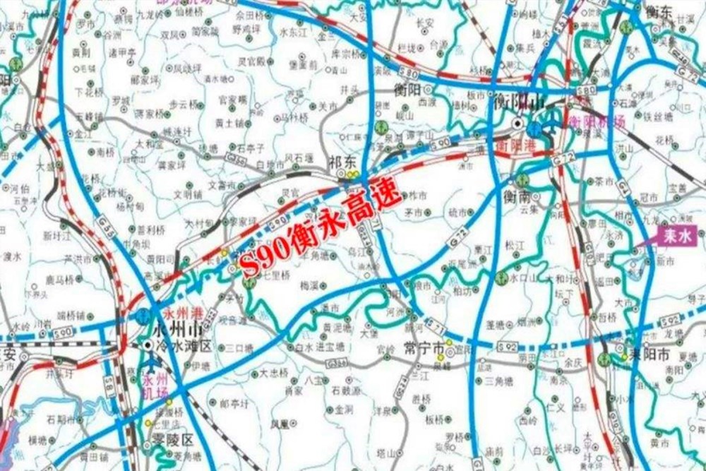 衡永高速公路可衔接多条高速公路,对接岳临高速公路,二广高速公路