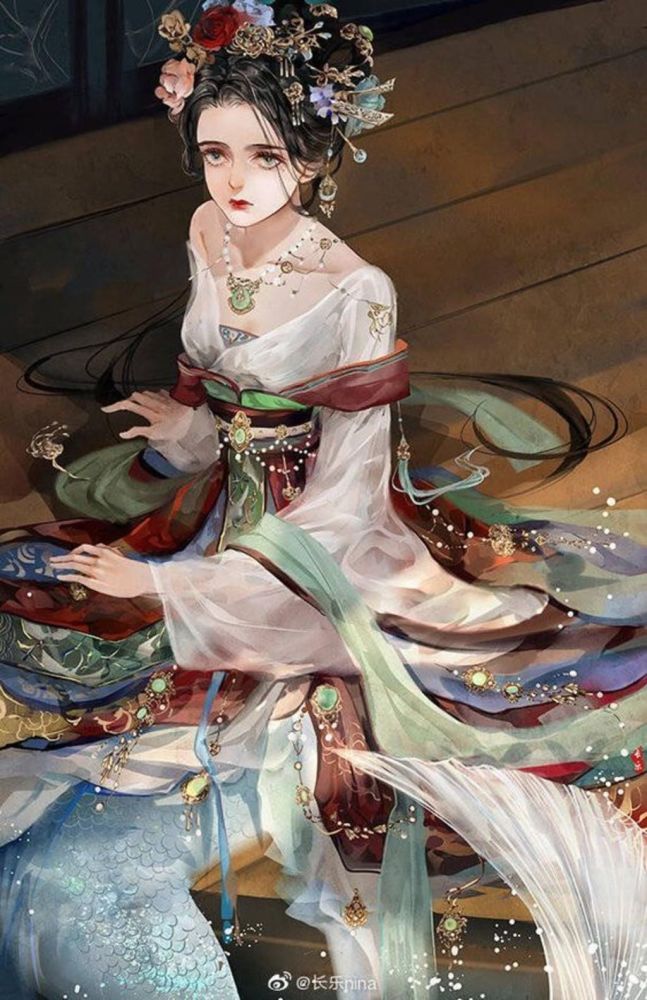 充满古风美的一组人物插画作品欣赏!造型唯美画面很有