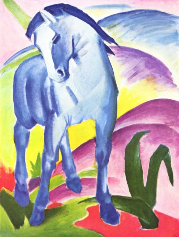 《蓝马i[blue horse i,马尔克,1911年