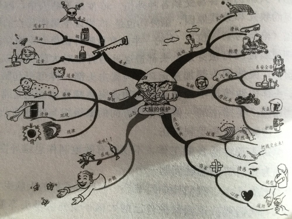 据此,我们绘制了一幅保护大脑的思维导图:第三,保护你的大脑不受有毒