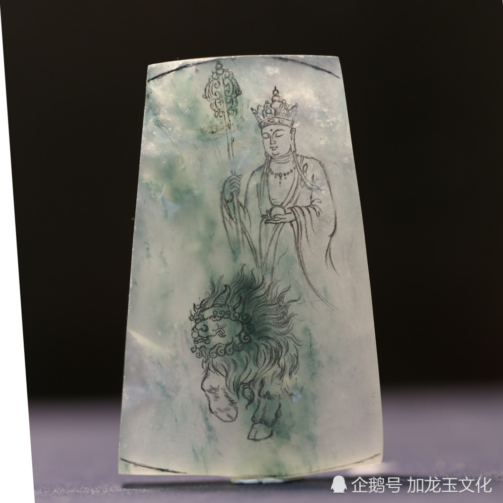 加龙翡翠玉雕创作——《地藏菩萨》