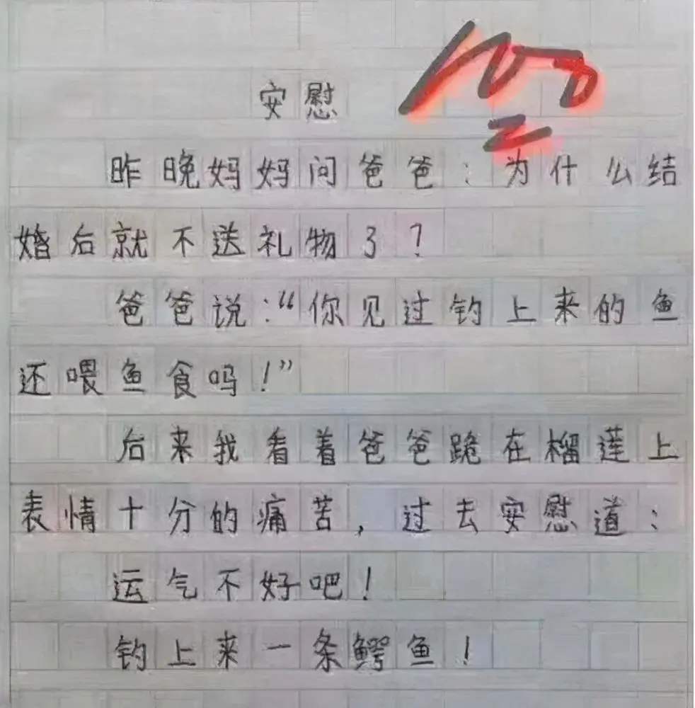 小学生写的4篇幽默作文,语文老师已经笑得手抖,吃饭时