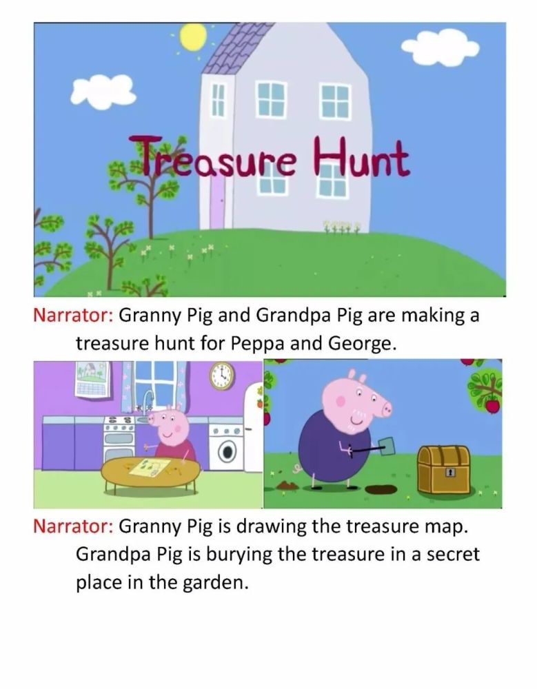 英文版小猪佩奇|treasure hunt