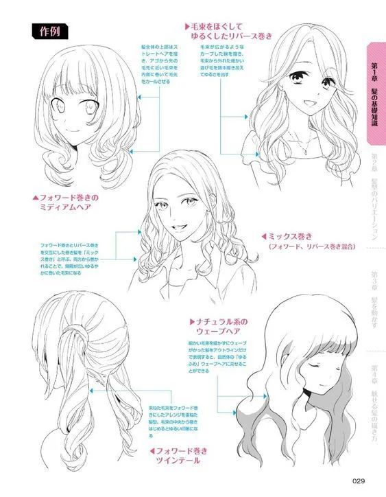 【绘画教程】女生的多种发型绘制方法(人体教程