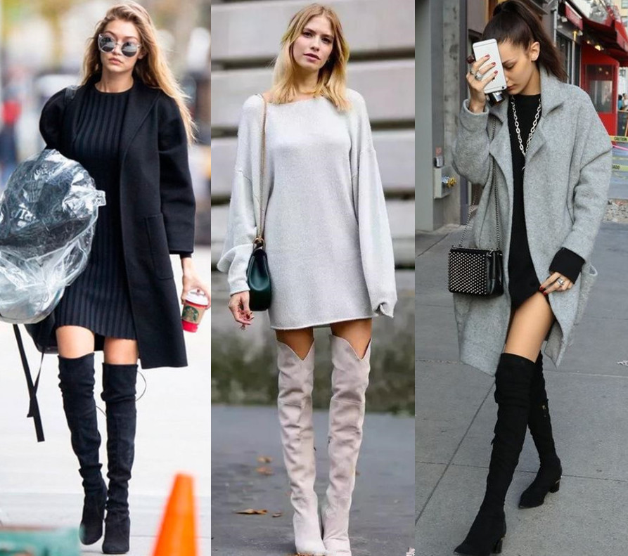 2020年冬天:你穿"裙子 长靴"的模样,真是太显瘦,太时髦啦!