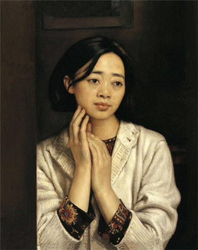 杨飞云以佟芃芃为模特创作的作品