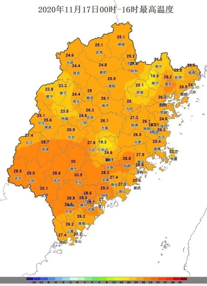 都入冬了,福建的气温还要升到30℃ !