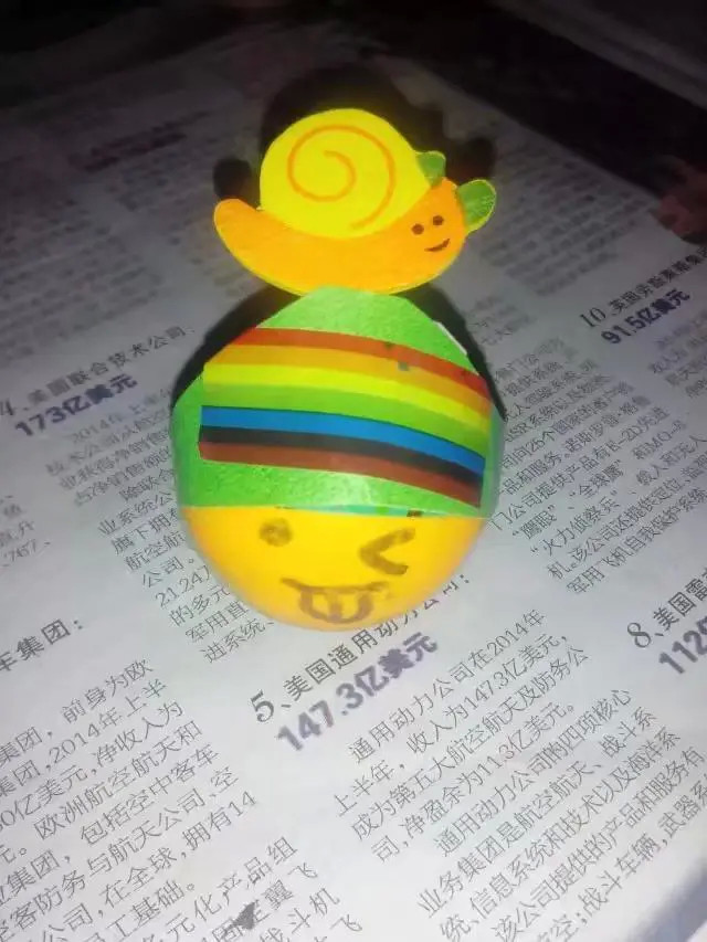 看着我制作的可爱的小不倒翁,真是有成就感呀!