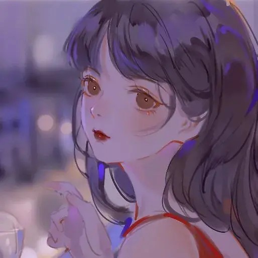 动漫女生头像:丑的才谈恋爱,美的卖空调