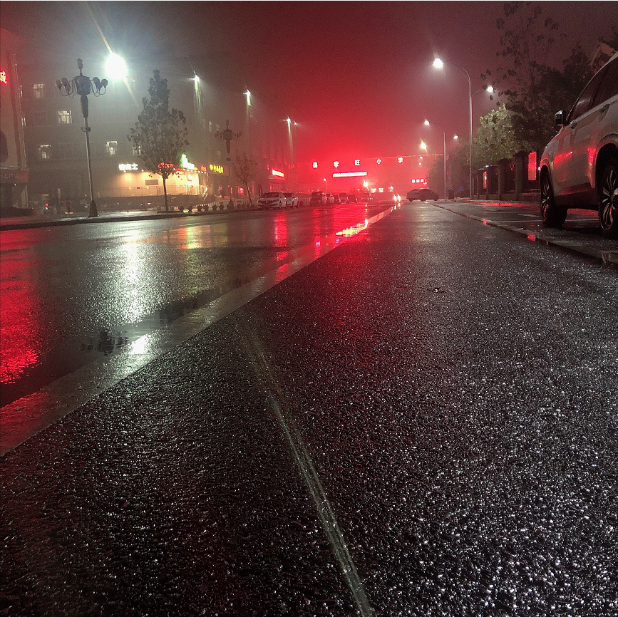 雨夜唐县随拍2020年第一场冬雨到来阵阵寒意你感受到了吗