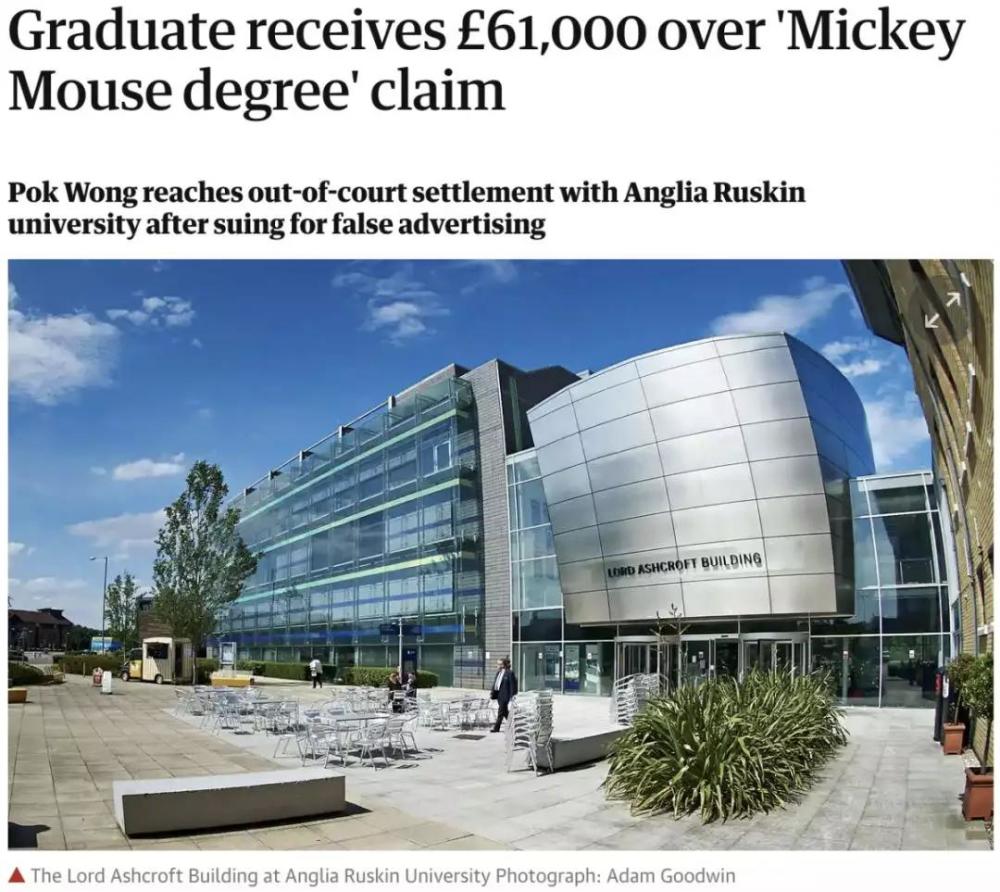 该学生毕业于anglia ruskin university,拿的是国际商业战略一等学位.