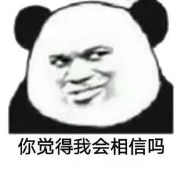 熊猫头表情包你觉得我会相信吗