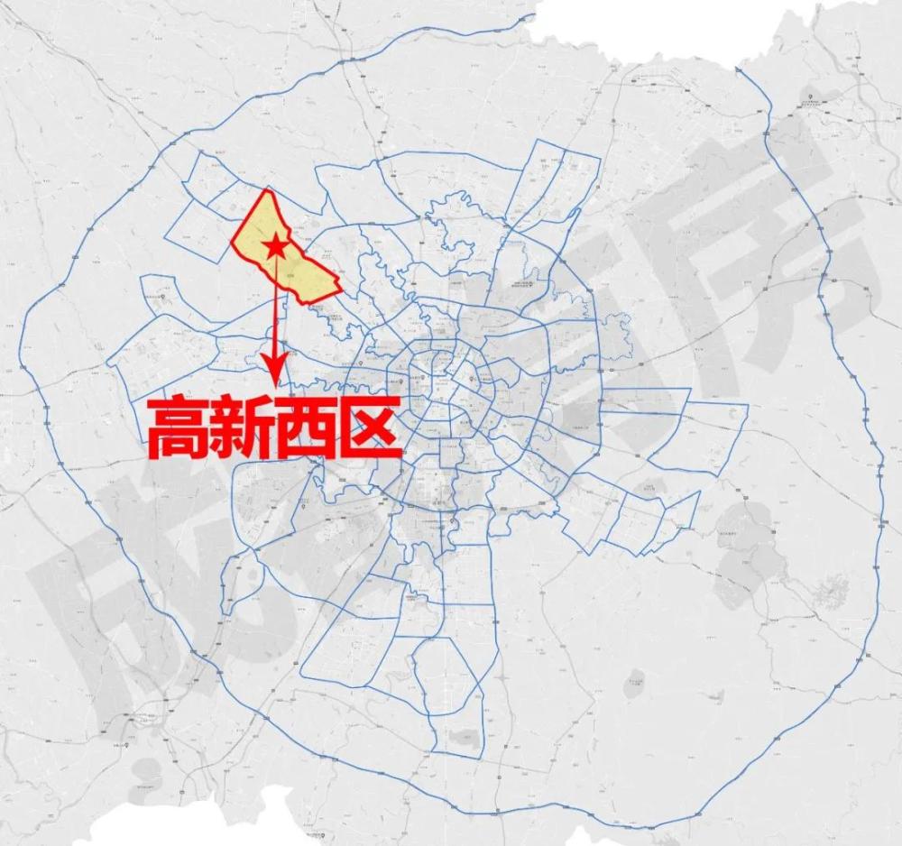 01 区域位置 (成都有房区域板块地图) 高新西区,位于成都市西三宦路