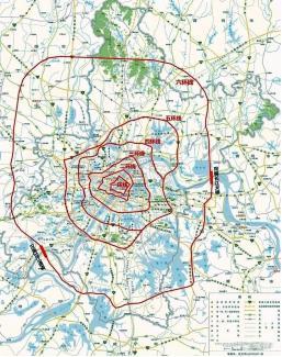 武汉六环线规划走暇示意图