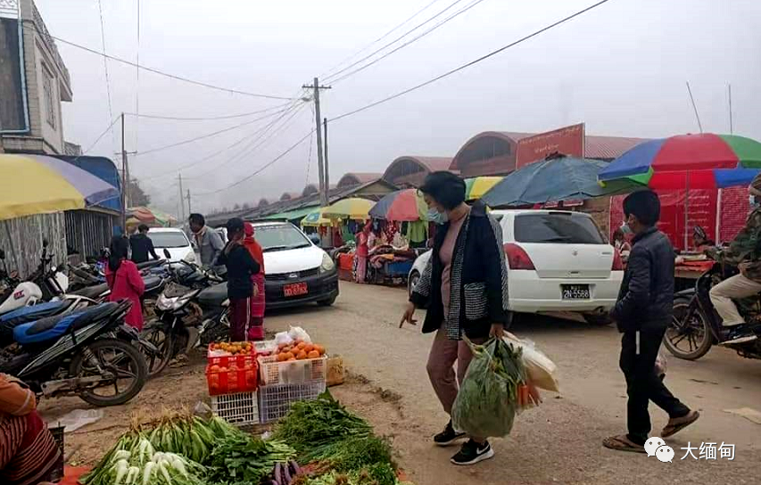 缅北当阳生活如常,这里是当阳的街市