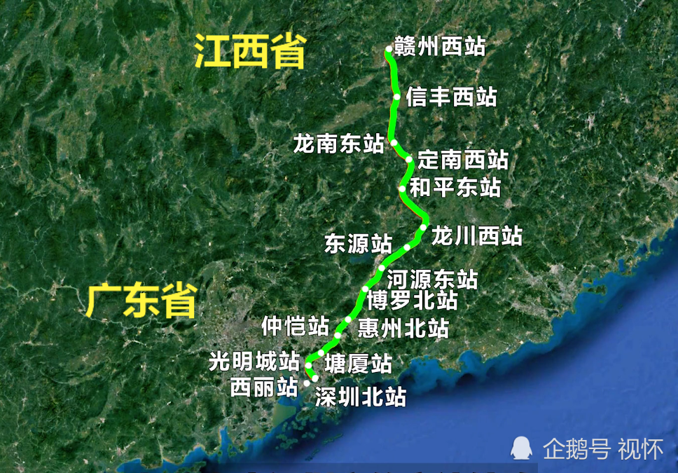连接江西与广东的赣深高铁