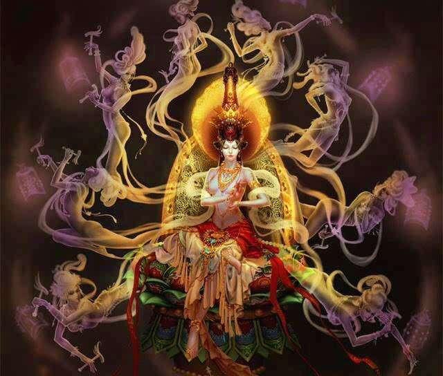 为首的是天,其次为龙,龙以下依次为夜叉,乾闼婆,阿修罗,迦楼罗,紧那罗