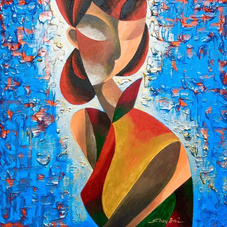 《黄·红·蓝》 海派艺术家李守白 欣赏了世界大师的抽象画,现在我们