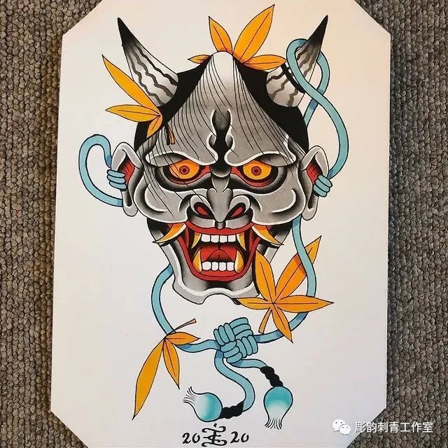 《传统》——般若纹身刺青手稿