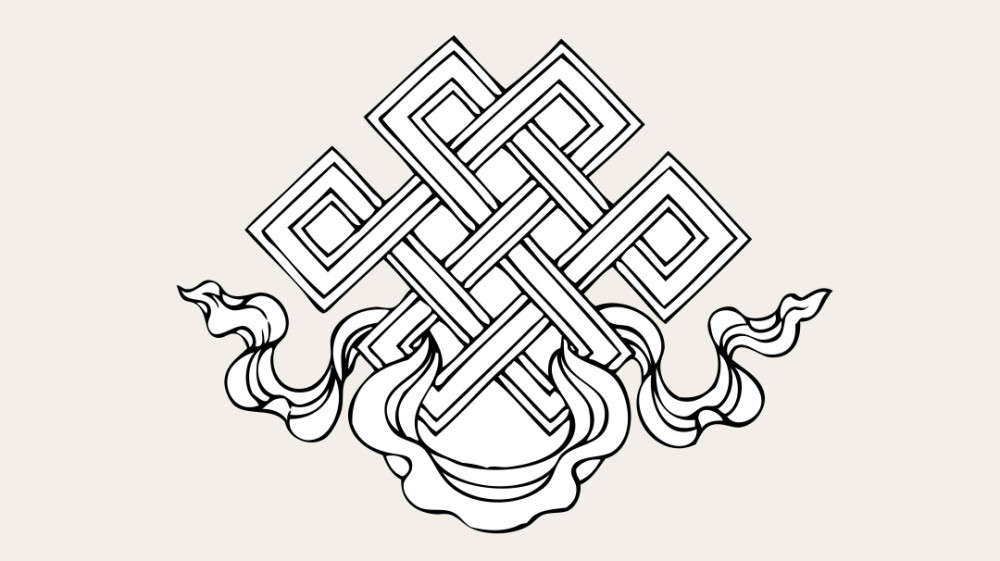 吉祥结又称无穷结或盘长结,藏语"palgyi behu,在《藏传佛教神明大全