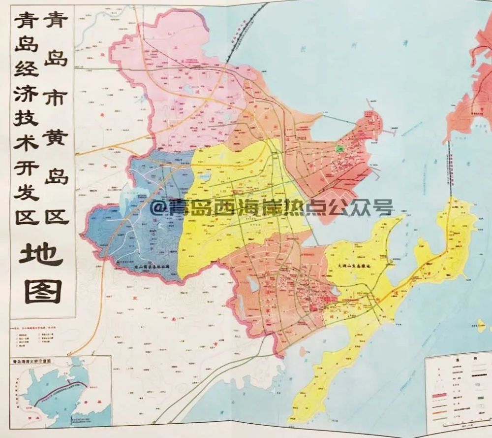 2005年柳花泊街道办事处:老胶南老地图部分:终成新区!