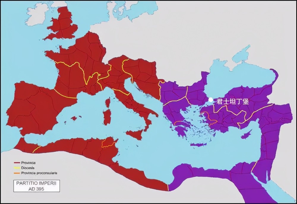 定都在君士坦丁堡(古代希腊城邦拜占庭)的东罗马帝国,从一开始就带有