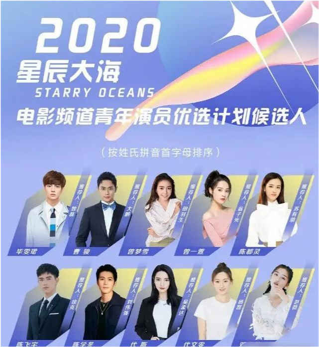 2020星辰大海青年演员候选人名单出炉,网友直言拼人脉