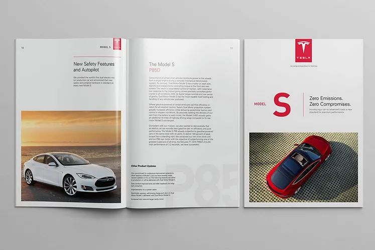 【海平面】特斯拉(tesla)汽车模型概念信息画册设计