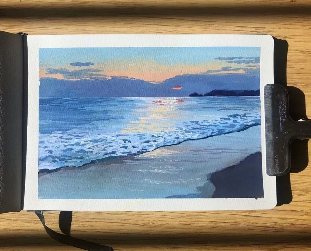 ins:kelleyvivianart一组舒心的风景画—shou hui painting手绘绘画