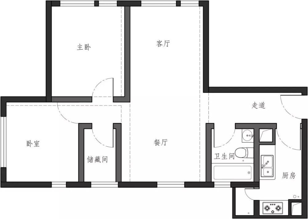 50平方老破小的华丽蜕变,两室一厅有种小豪宅的感觉呢