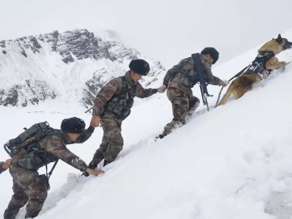 今日小雪致敬迎风斗雪的中国军人