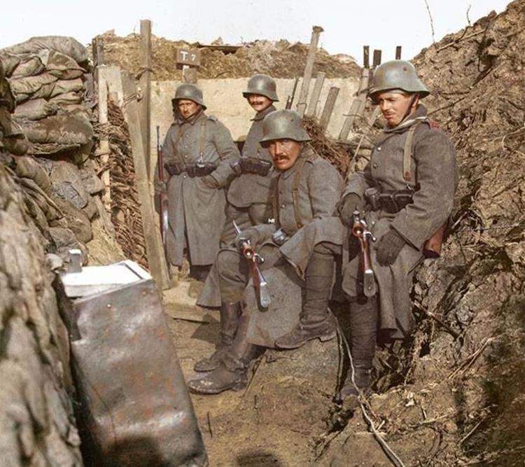 100多年前一战经典彩色老照片,这才是真实战争中的德意奥军队!
