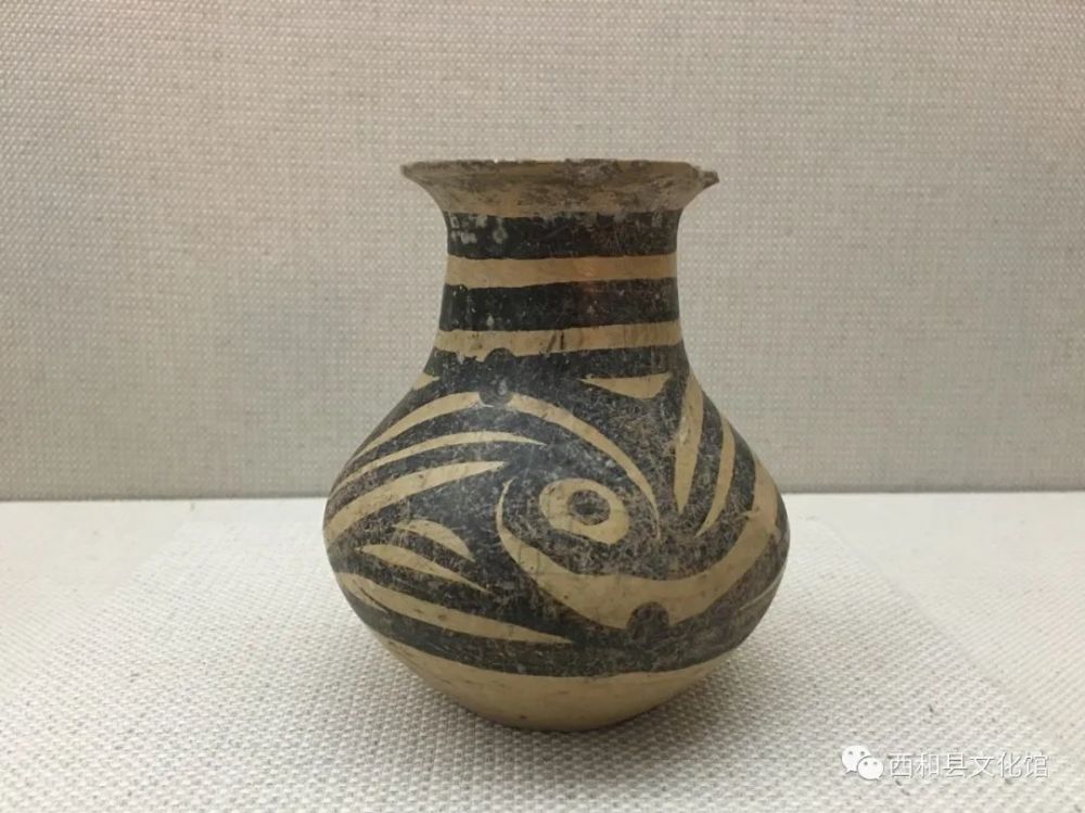 西和博物馆国家一级文物鸟纹彩陶壶