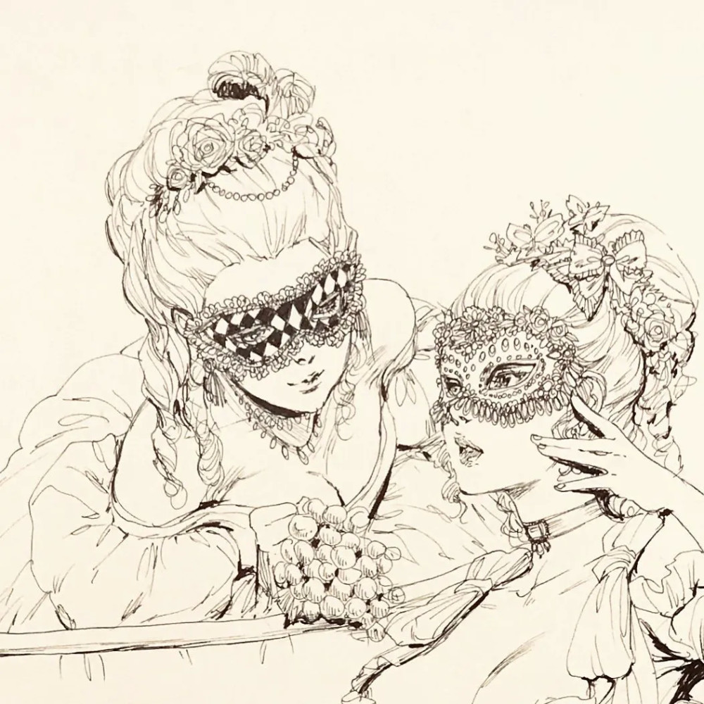 一大波线描哥特式风格美少女,光是看就已经沸腾了,宅男看了根本无法