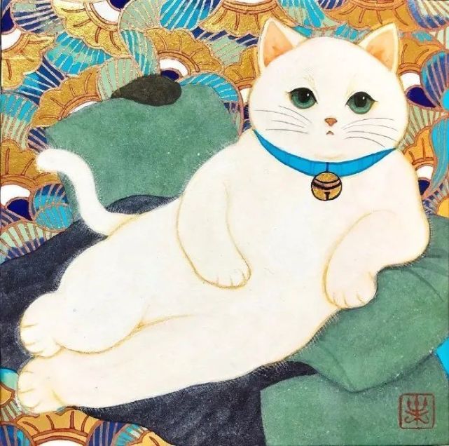 日本风插画欣赏:猫咪百态