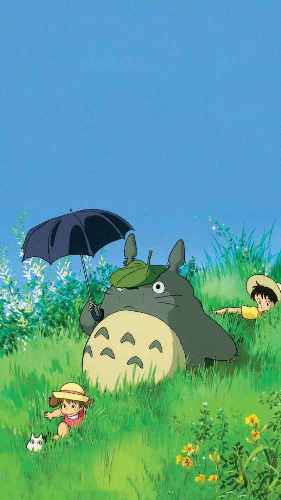 宫崎骏动漫背景图:雨滴落在青草地,淅淅沥沥