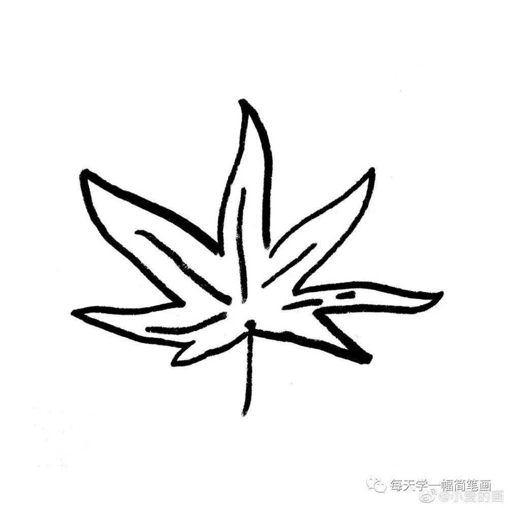 每天学一幅简笔画-爱的秋叶和秋实大家画秋天的小画儿