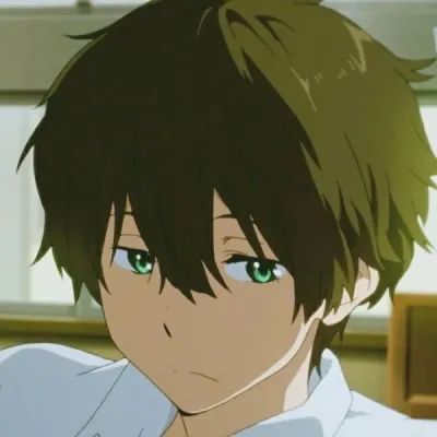 动漫头像·雨太大了 撑伞也没用·折木奉太郎