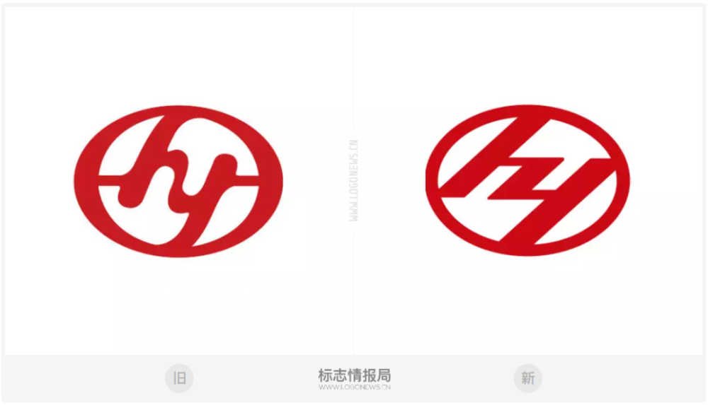 上汽红岩logo升级,新标延续"hy"字母元素