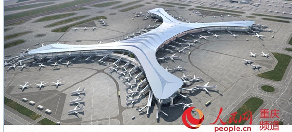 t3b航站楼外观效果图. 重庆机场供图
