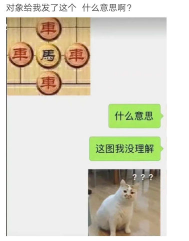 对象给我发来了一张"象棋图",是什么意思呢?