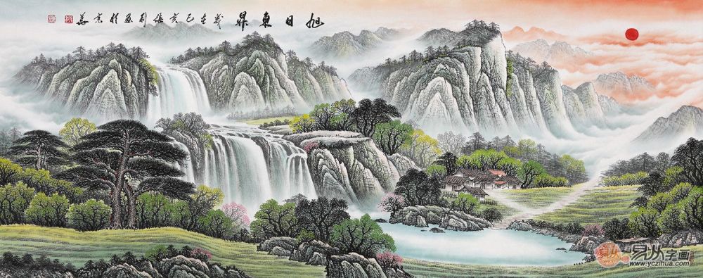 客厅挂山水画,如何挑选一幅满意的山水画