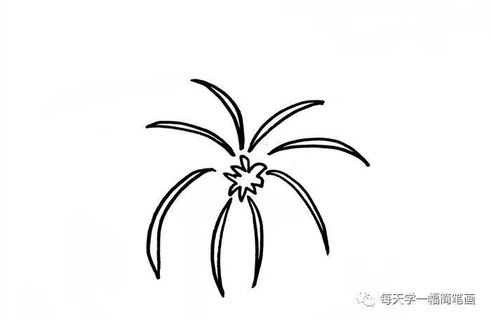 每天学一幅简笔画-烟花简笔画简单又漂亮,绽放的烟花简笔画