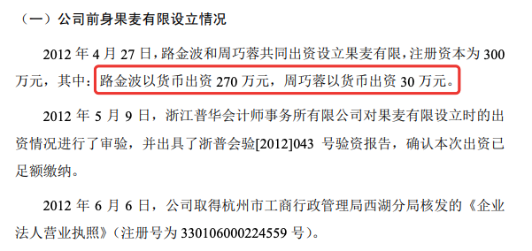 果麦文化的前身为果麦文化有限公司,成立于2012年4月,由路金波和周巧