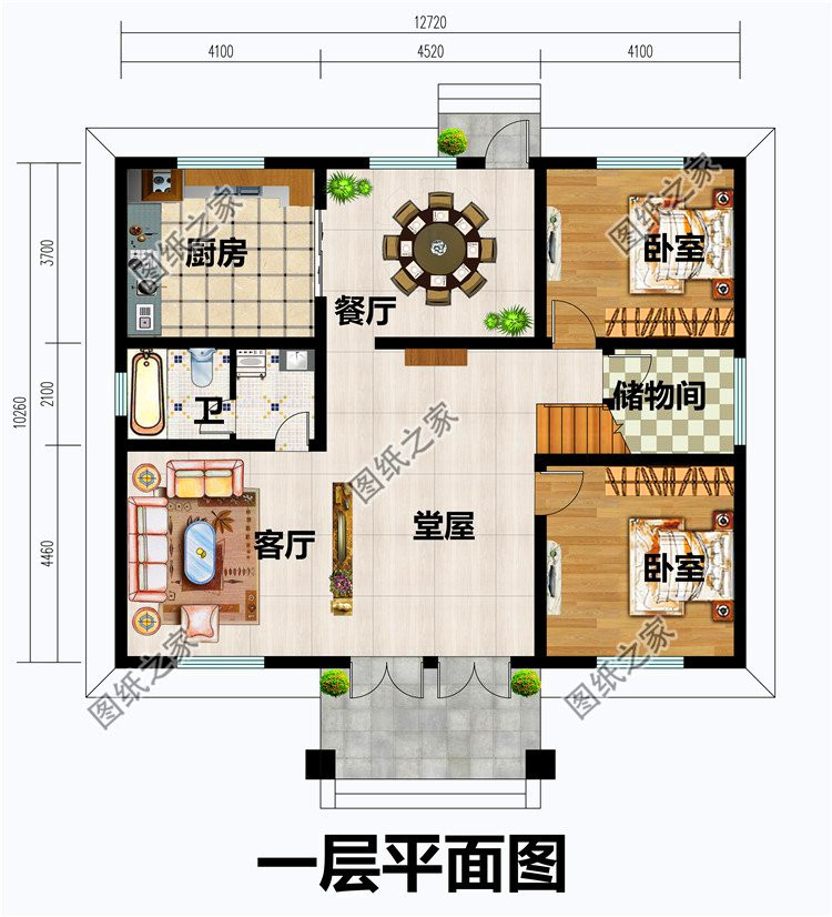 农村普通楼房二层设计图,简单实用造价低,轻轻松松就能建