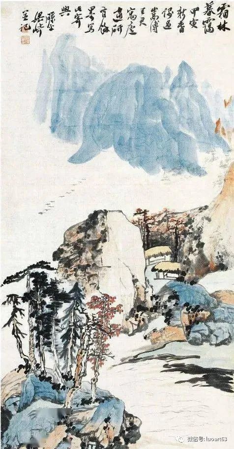 著名大写意画家梁崎山水画作品欣赏