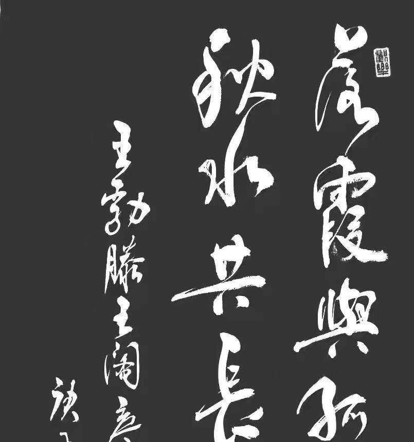 王勃《滕王阁序》名句(局部),行书创作:冯彬藏墨