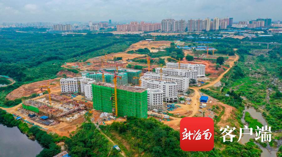 航拍建设中的海南电影学院预计2022年3月招生