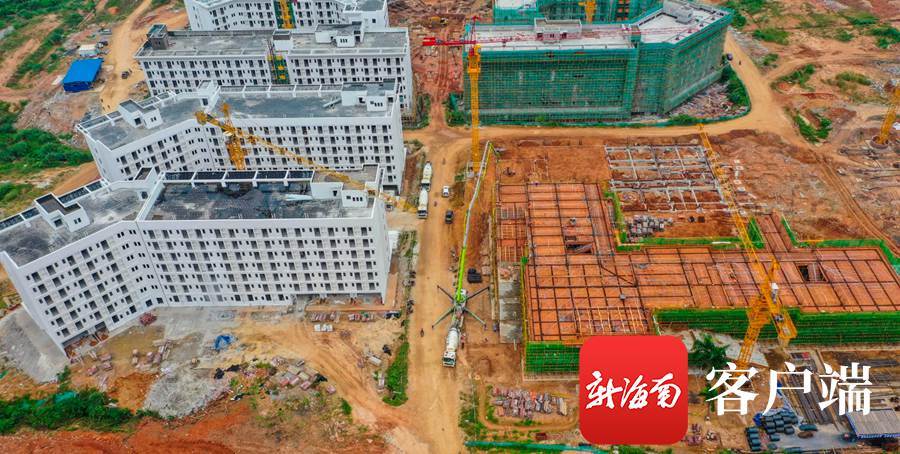 航拍建设中的海南电影学院 预计2022年3月招生